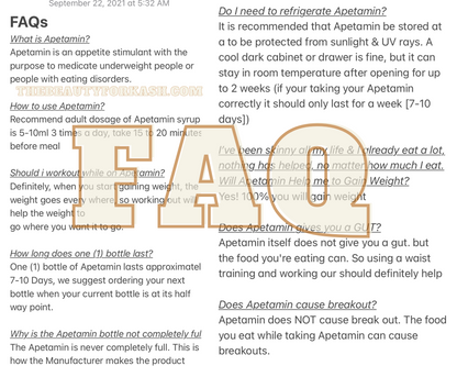 BFK- GAINZ Vitamin Syrup {Fast Shipping within 2days }